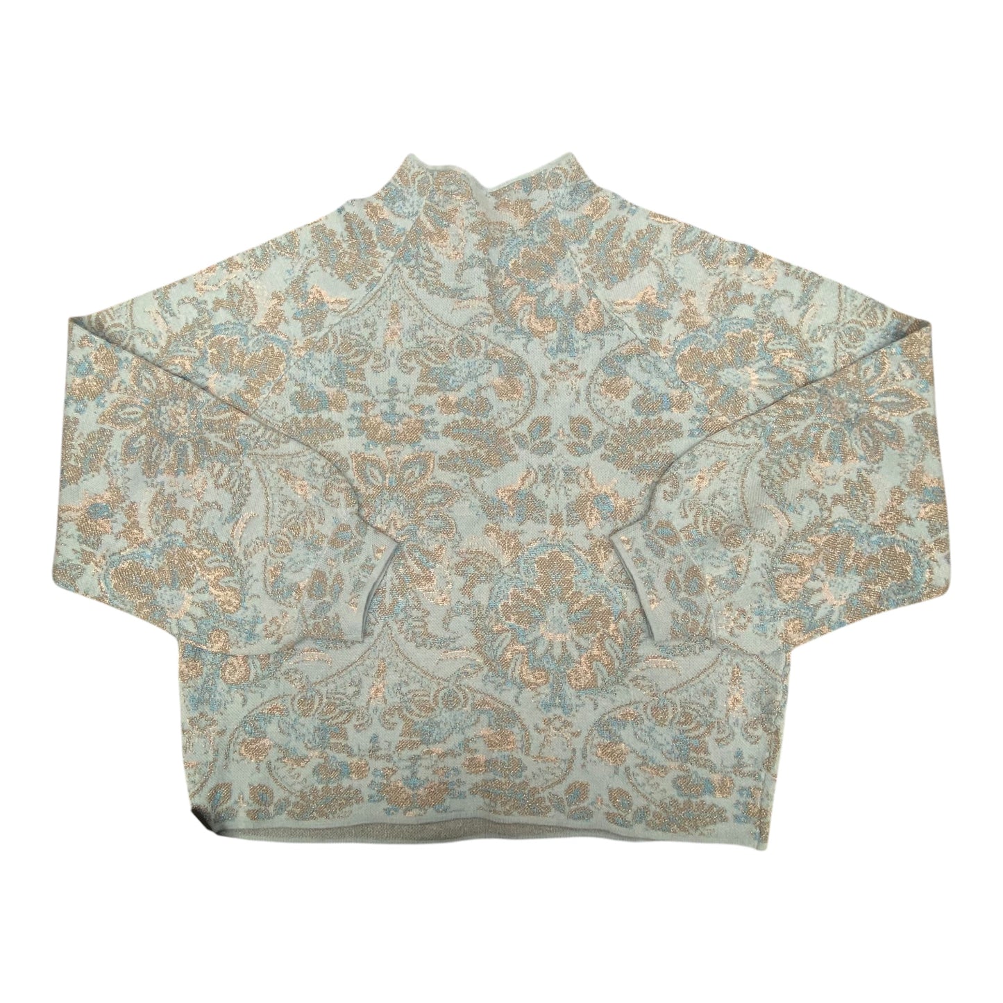 Sweater By Anthropologie In Blue & Silver, Size:Xl