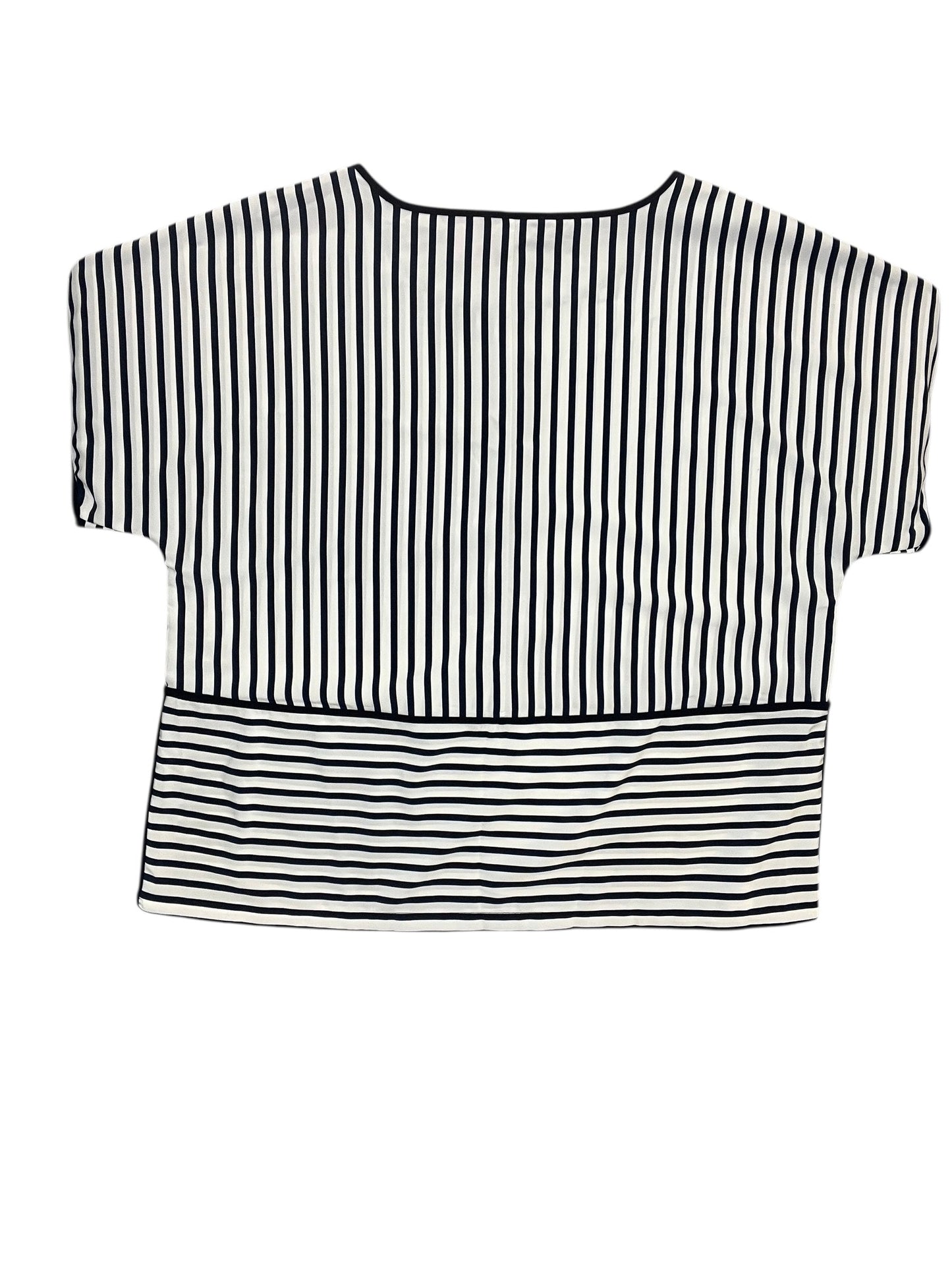 Top Ss Designer By Karl Lagerfeld In Striped Pattern, Size:Xl