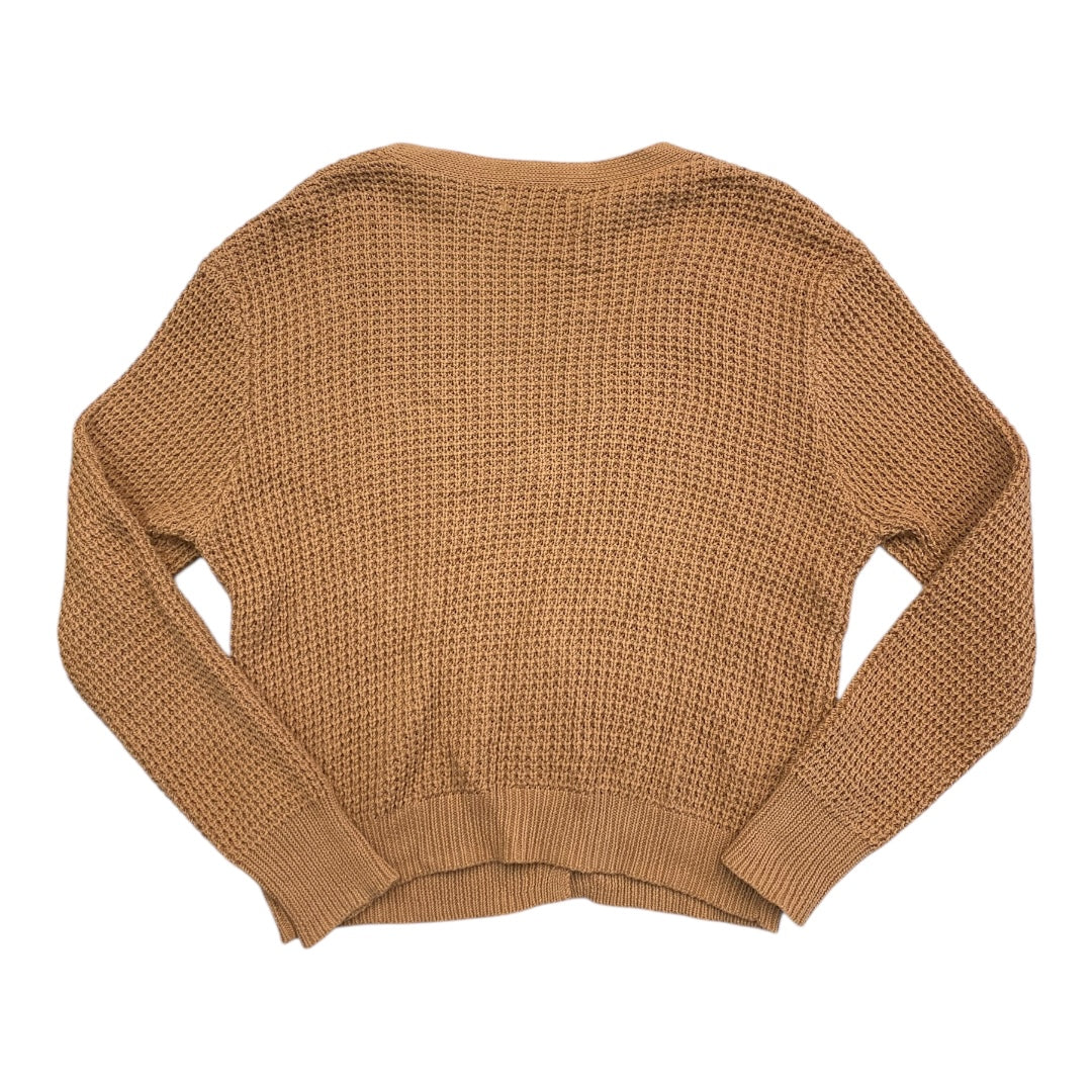 Sweater Cardigan By John + Jenn In Tan, Size:L