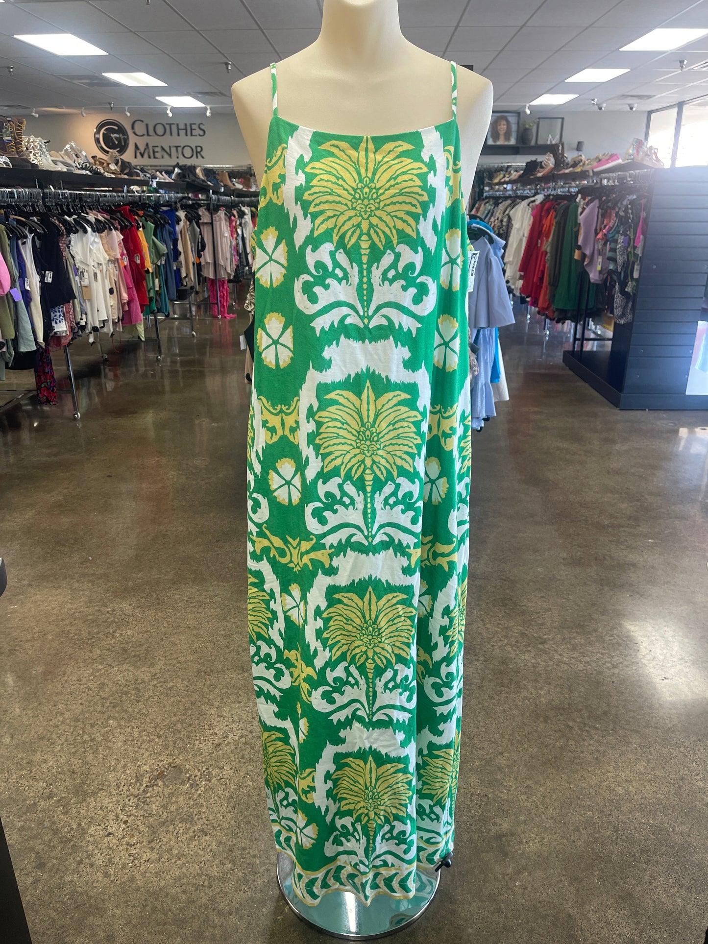 Dress Casual Maxi By Antonio Melani In Green & Yellow, Size:12