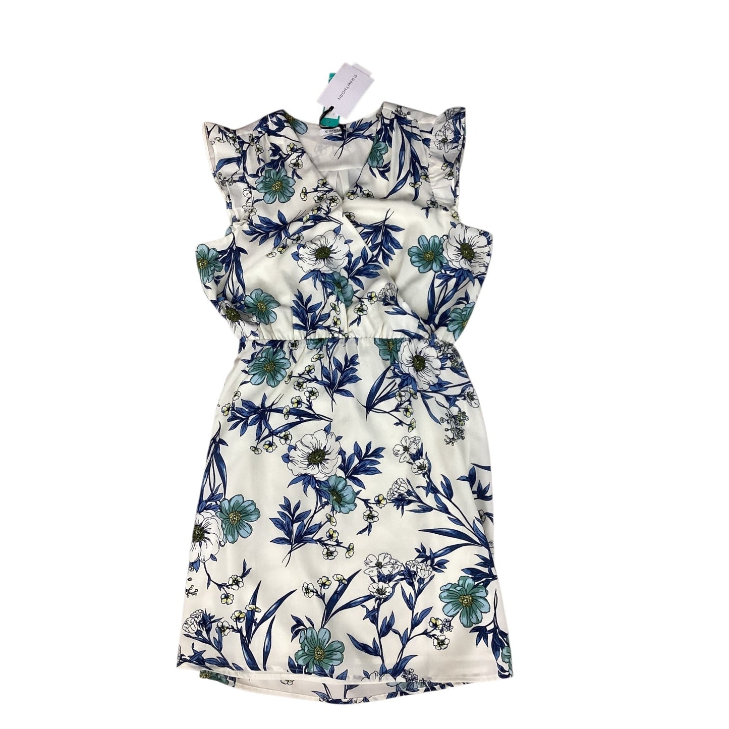 Dress Party Midi By 41 Hawthorn In Blue & Cream, Size:L