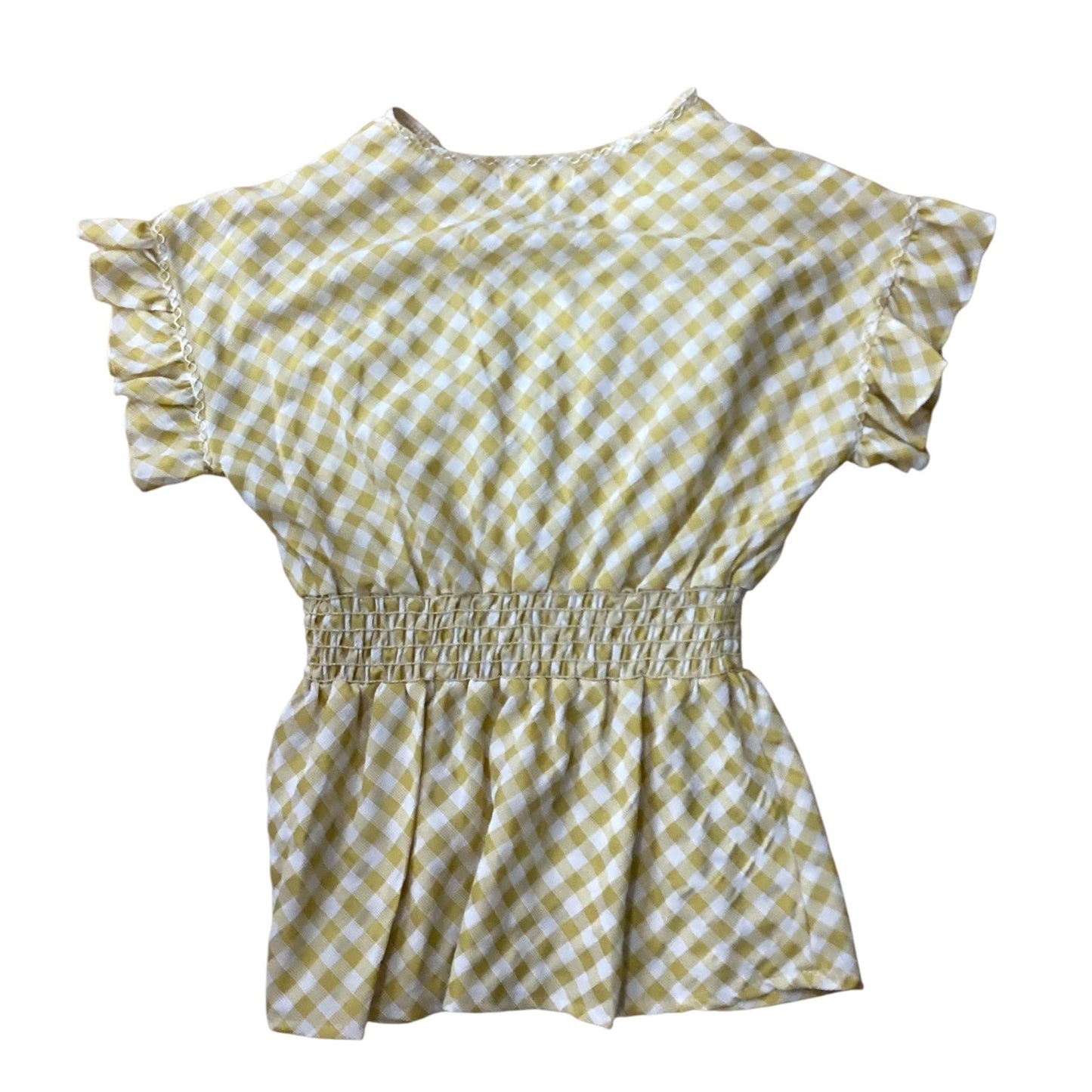 Top Ss By Max Studio In White & Yellow, Size:Xs