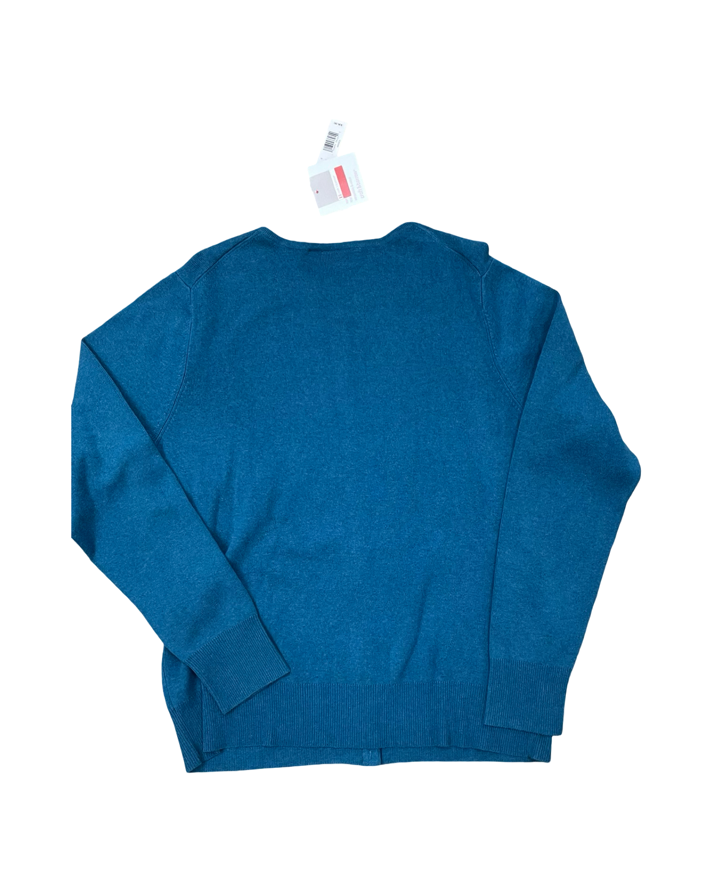 Cardigan By Croft And Barrow In Teal, Size:L