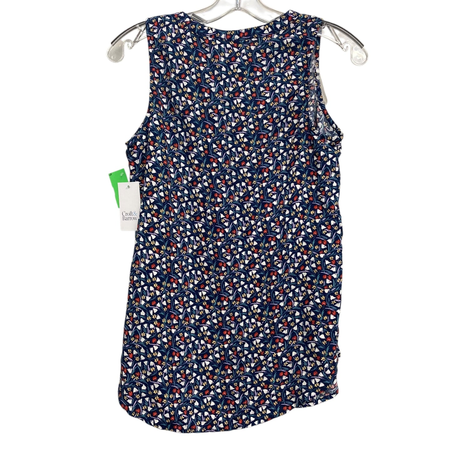 Top Sleeveless By Croft And Barrow In Floral Print, Size:Xs