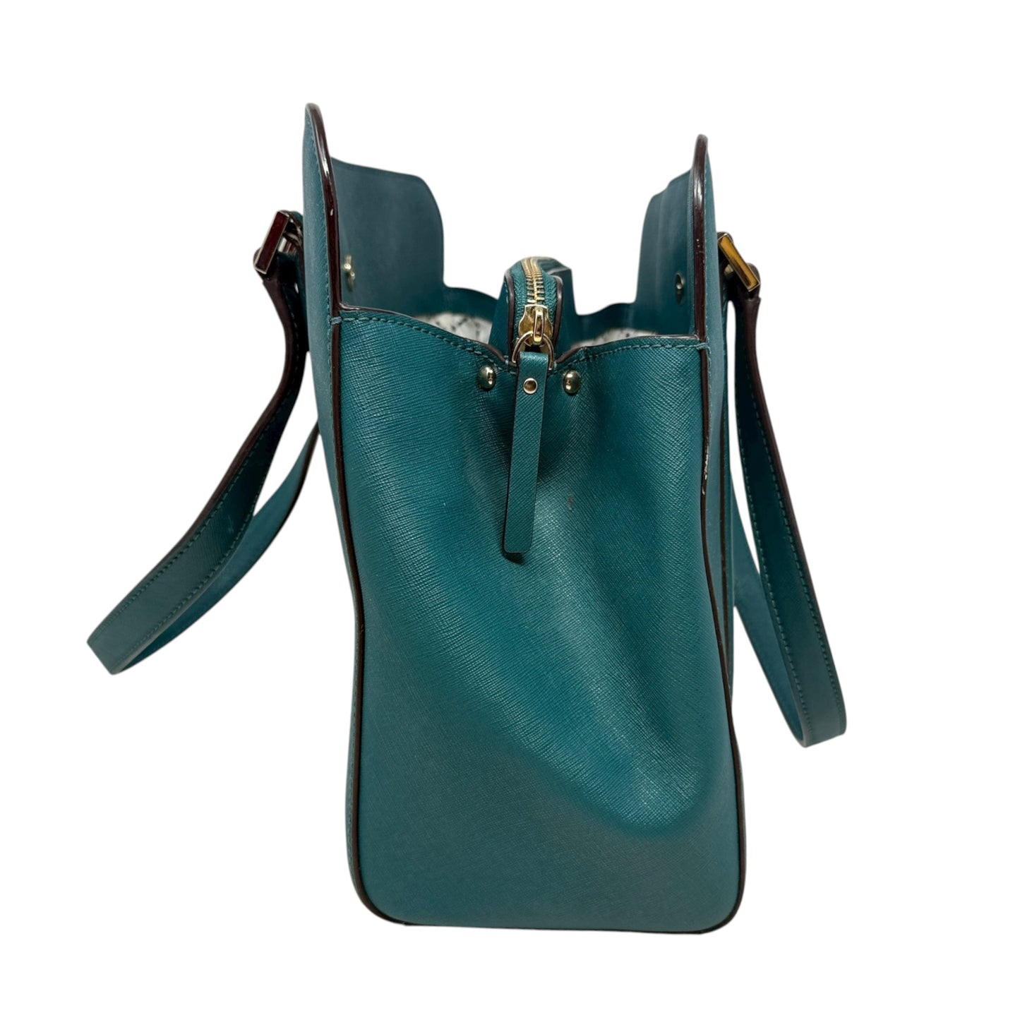 Newbury Lane Miles Leather Tote Designer By Kate Spade In Deep Emerald , Size: Medium