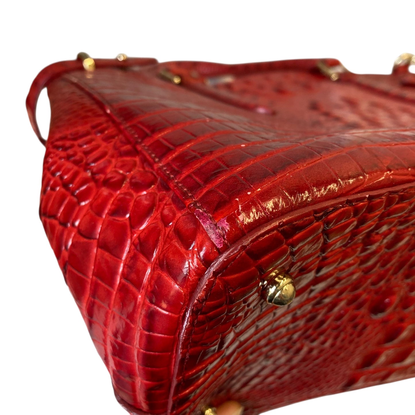 Handbag Designer By Brahmin In Red, Size:Large