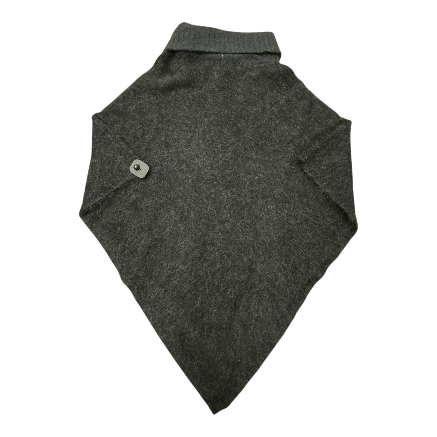 Poncho Designer By Eileen Fisher In Black & Grey, Size:S