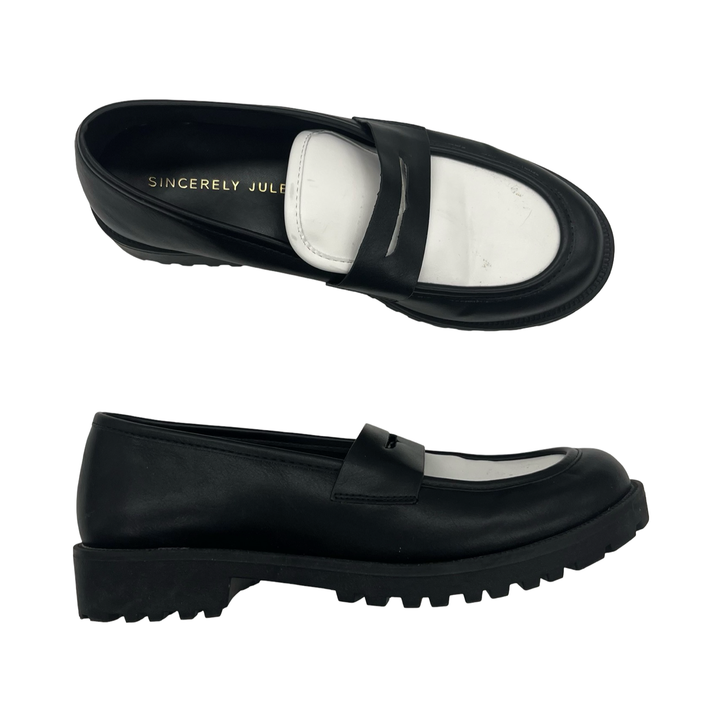 Shoes Flats By Sincerely Jules In Black & White, Size:8.5