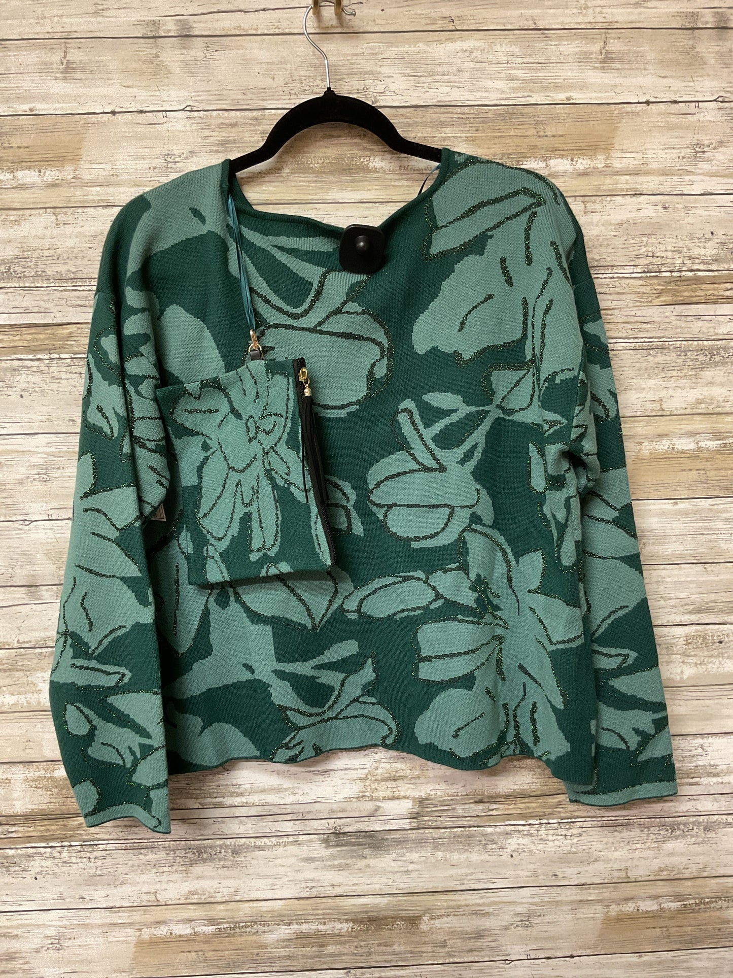 Sweater By Adrienne Vittadini In Green, Size:Xl