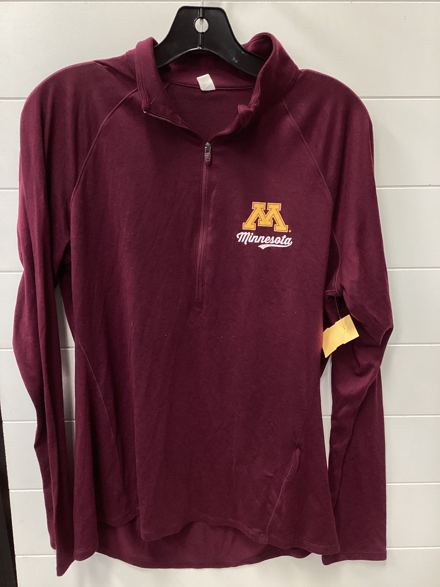 Athletic Top Ls Collar By Under Armour In Maroon, Size:L