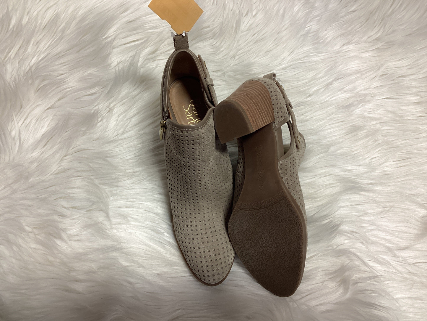 Boots Ankle Heels By Franco Sarto In Taupe, Size:7