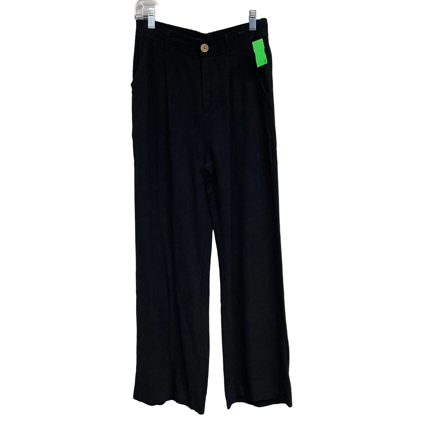 Pants Linen By Calvin Klein In Black, Size:12