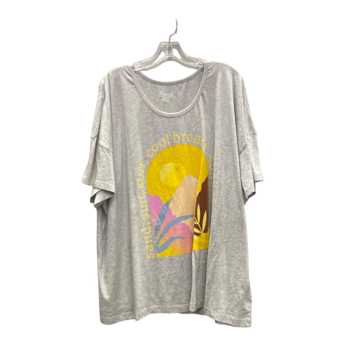 Top Ss By Natural Reflections In Grey, Size:2X