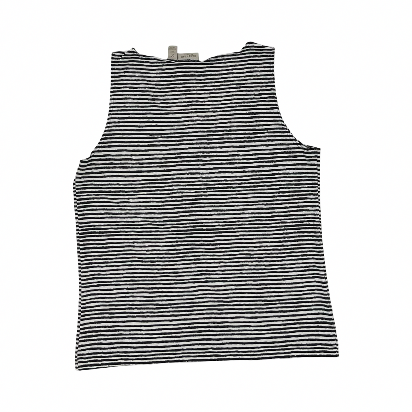 Blouse Sleeveless By Chicos In Black & White, Size:L