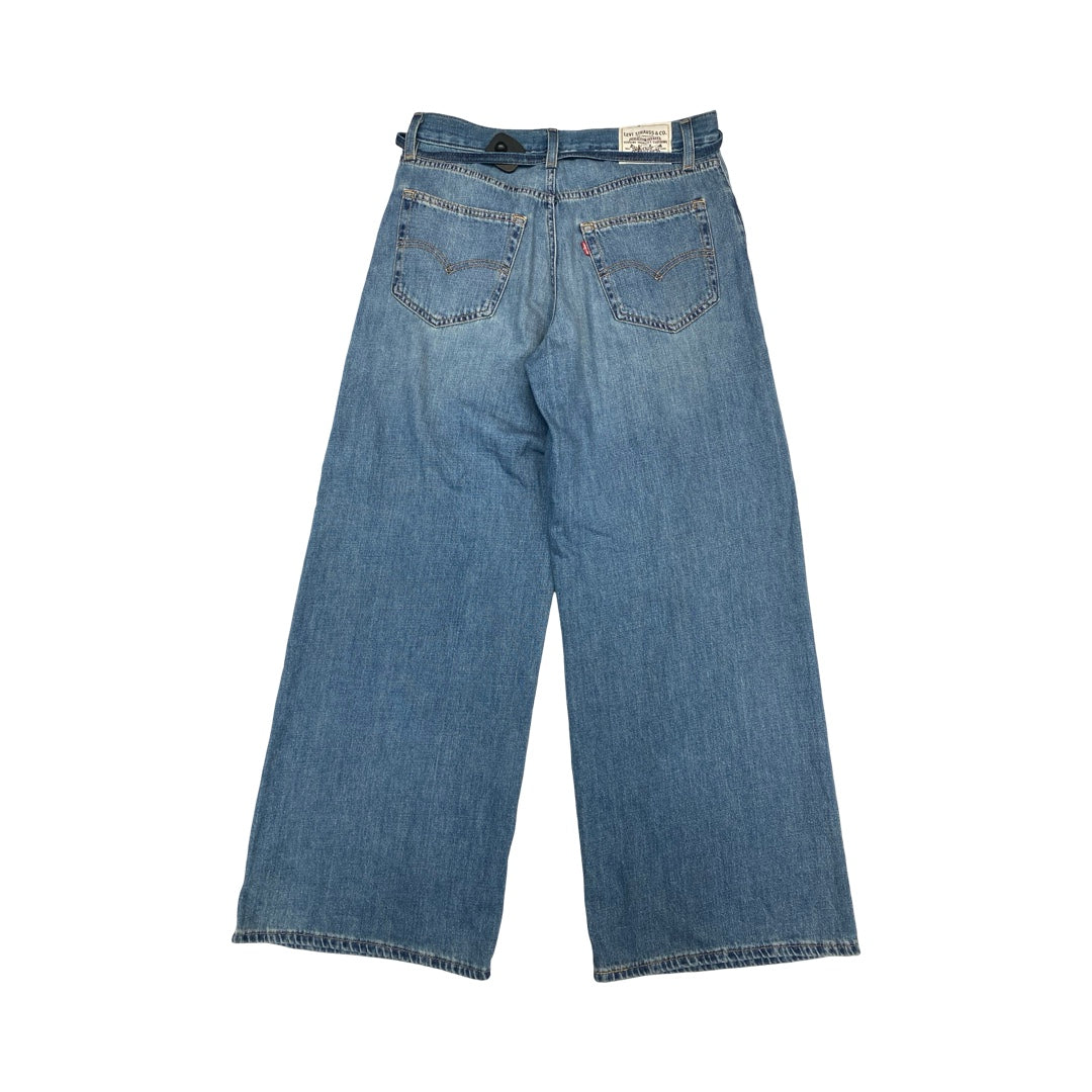 Jeans Wide Leg By Levis In Blue Denim, Size:6