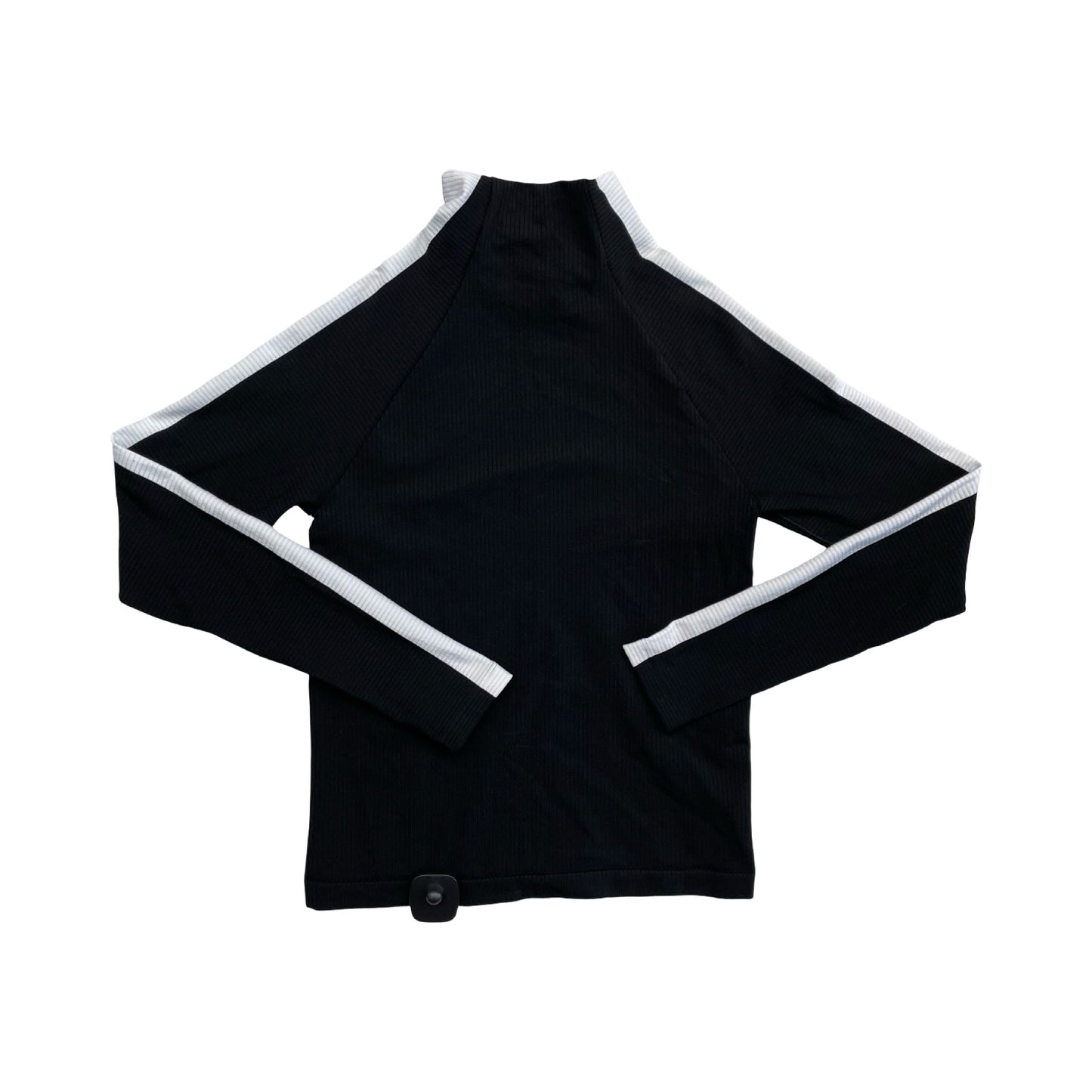 Athletic Top Ls Collar By Athleta In Black & White, Size:Xs