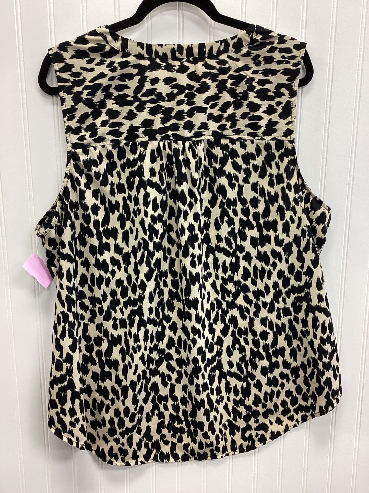 Top Sleeveless By Maurices In Animal Print, Size:2X