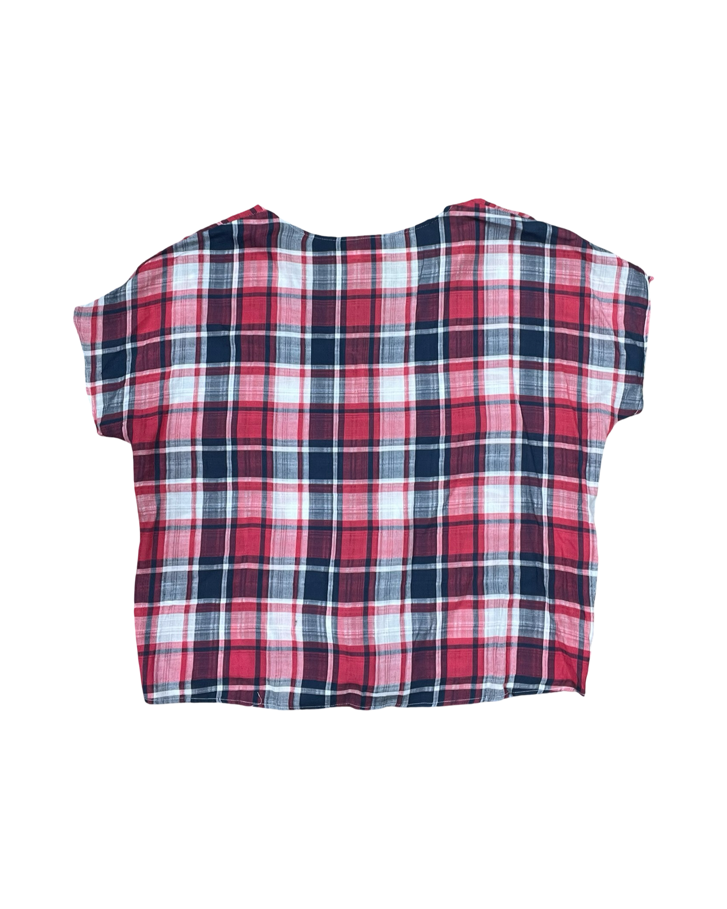 Blouse Ss By Universal Thread In Blue & Red & White, Size:Xl