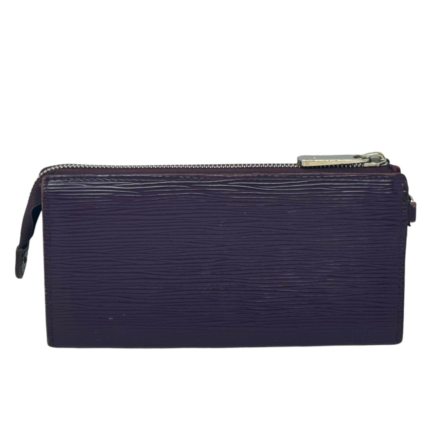 Astrid Wallet Luxury Designer By Louis Vuitton, In Cassis Epi Leather Size: Large