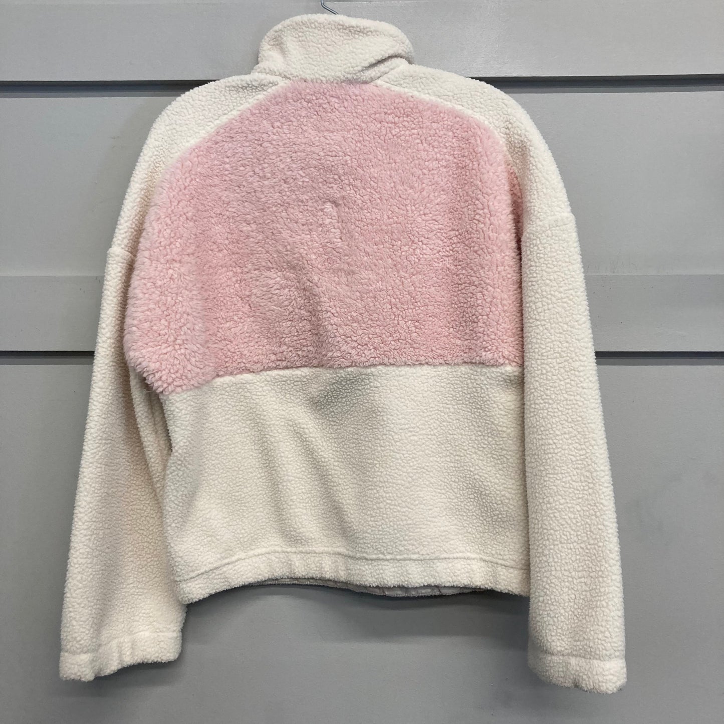 Jacket Fleece By Columbia In Cream & Pink, Size:S