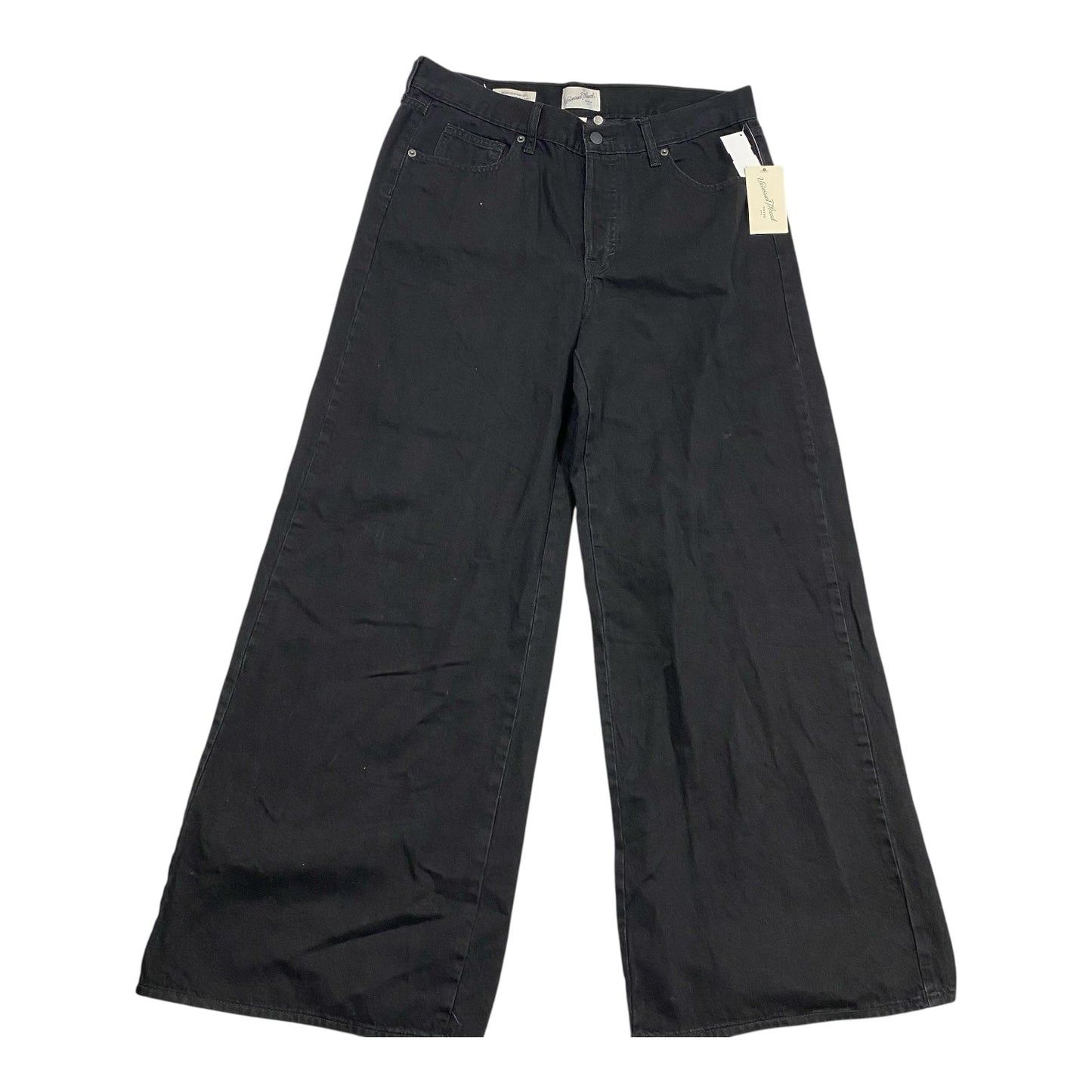 Jeans Wide Leg By Universal Thread In Black Denim, Size:12