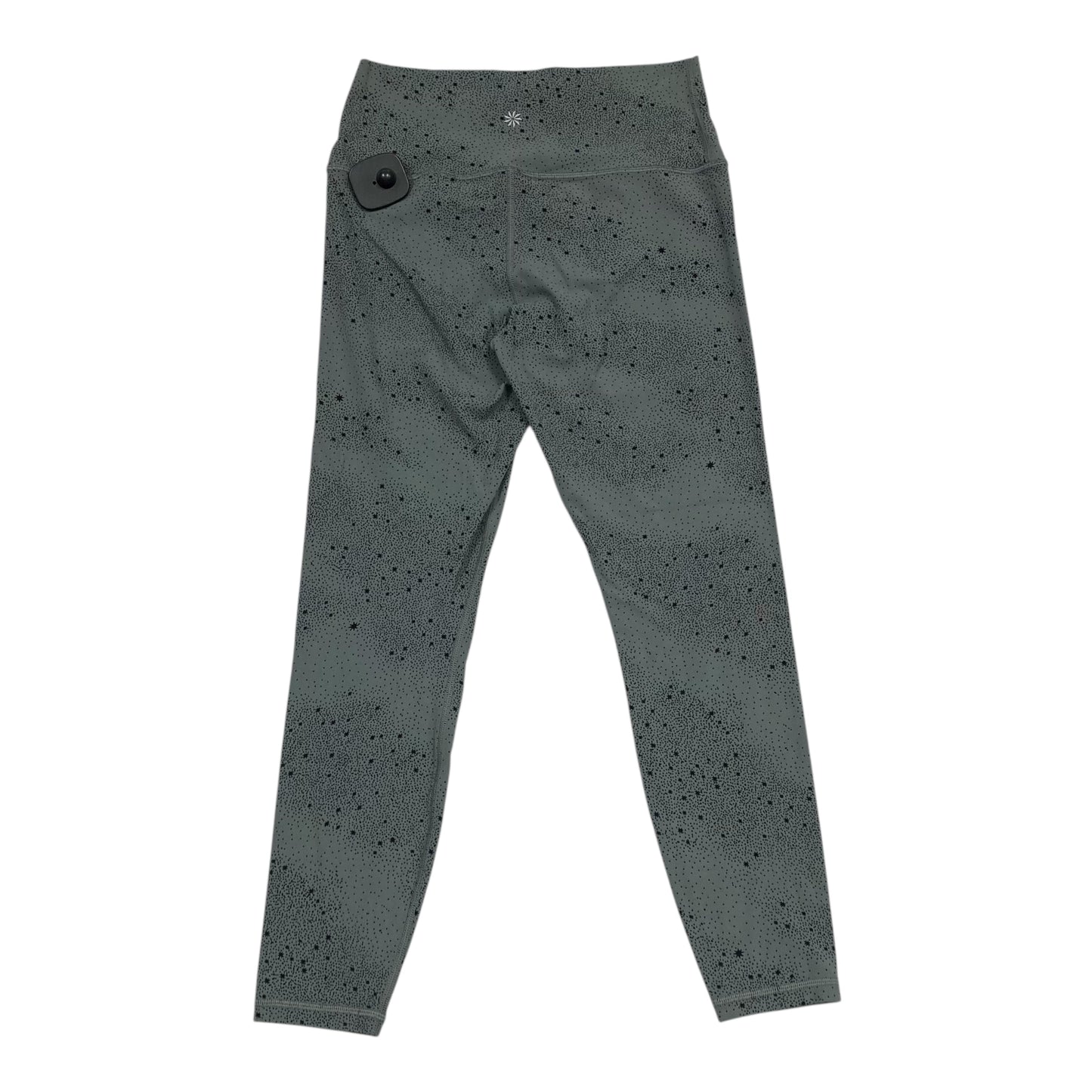 Athletic Leggings By Athleta In Black & Green, Size:M