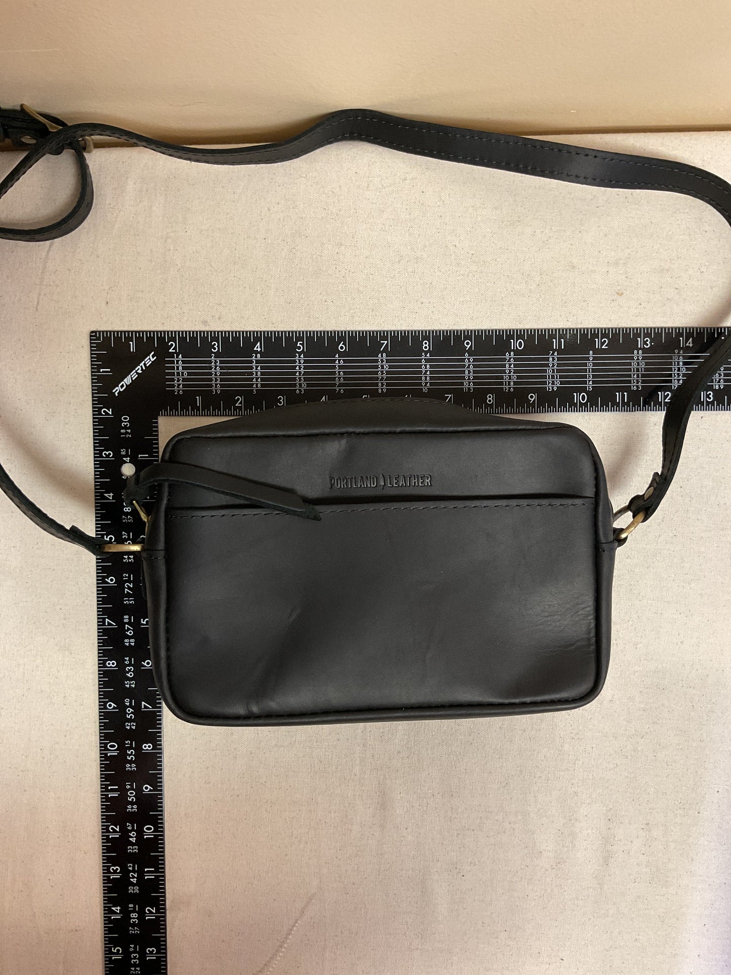 Crossbody Leather By Portland Leather In Black, Size:Medium