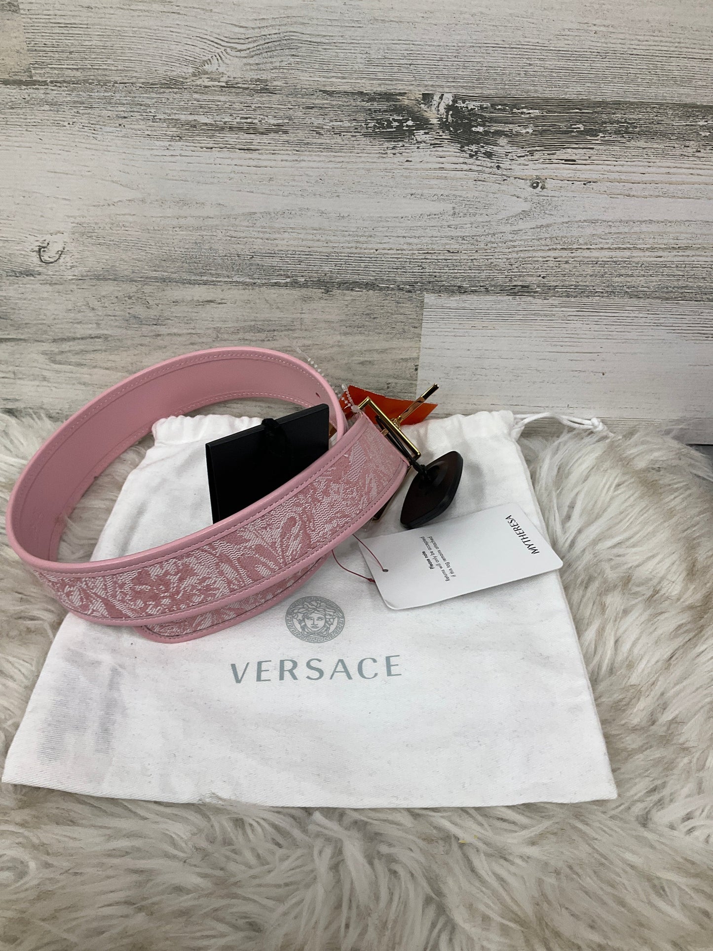 Belt Luxury Designer By Versace, Size: Small
