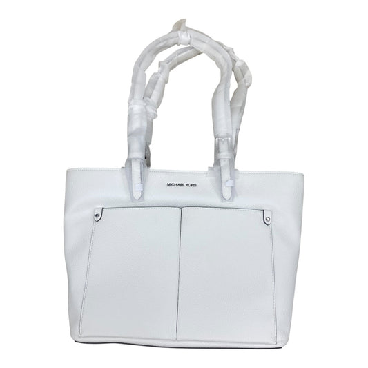 Handbag Designer By Michael Kors In White, Size:Medium