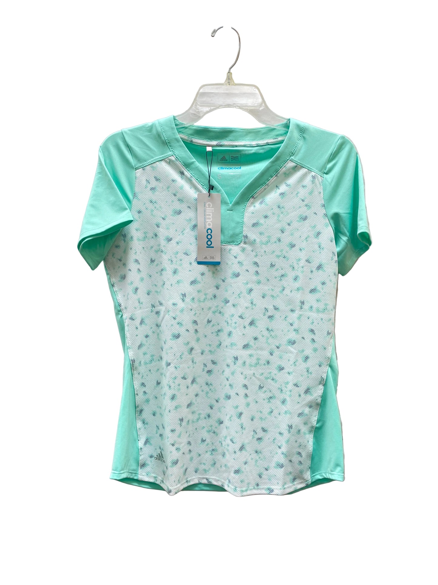 Athletic Top Ss By Adidas In Green, Size:S