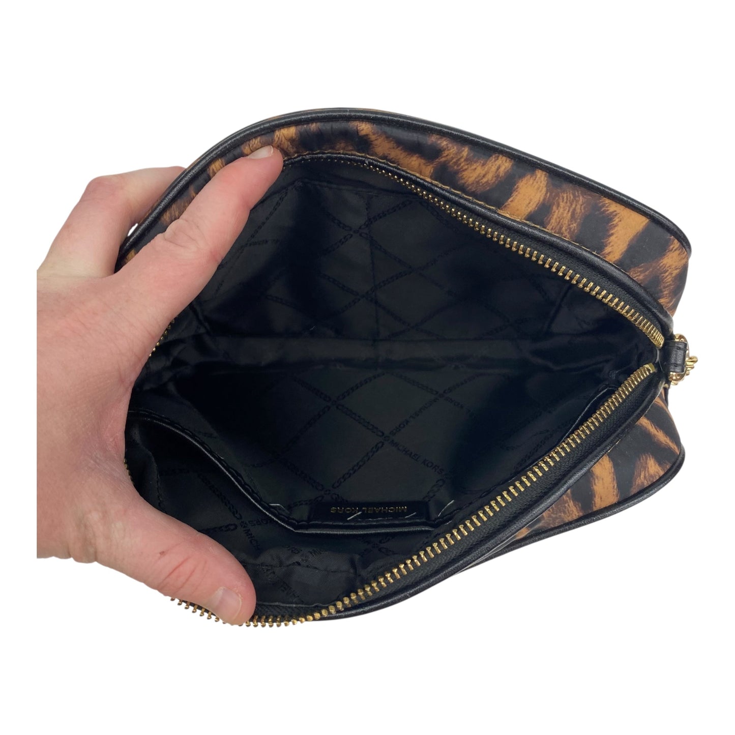 Crossbody Designer By Michael Kors In Animal Print, Size:Medium