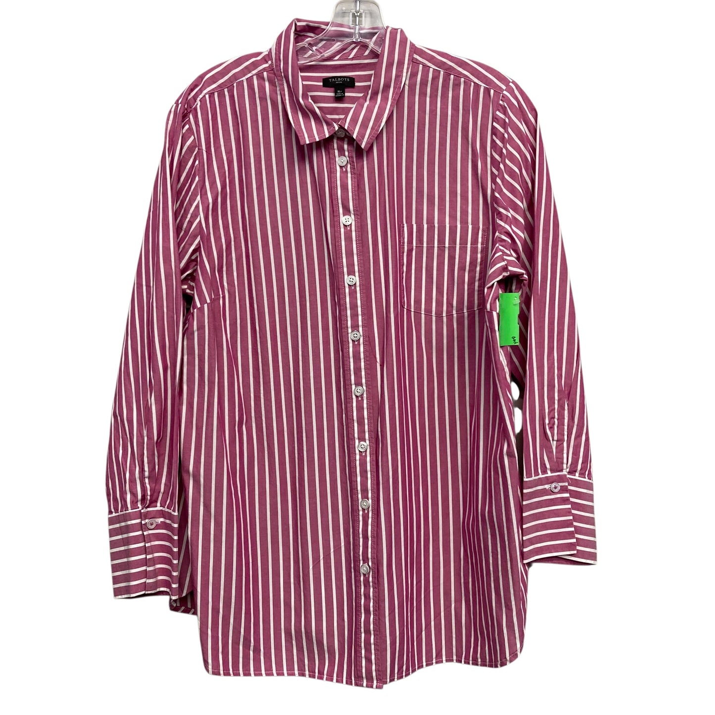 Top Ls By Talbots In Pink & White, Size:Xlp