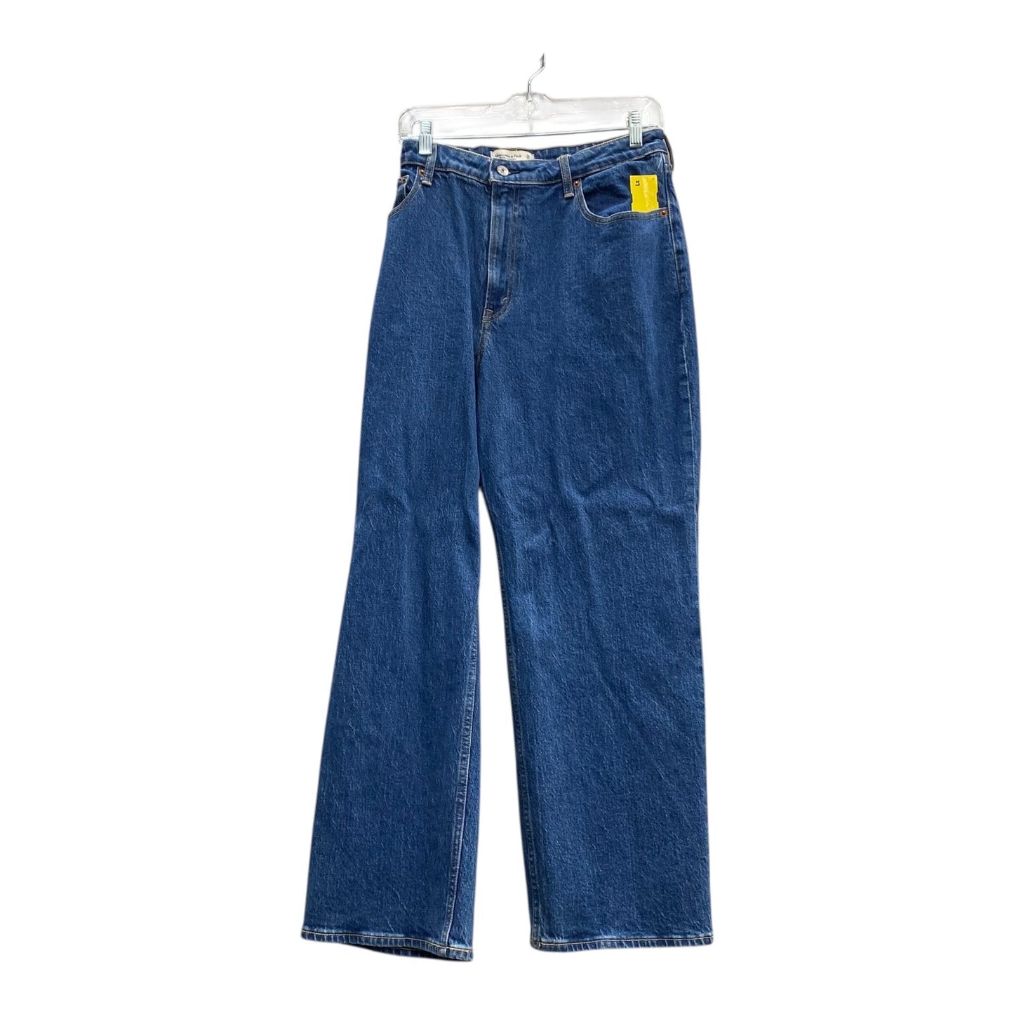 Jeans Wide Leg By Abercrombie And Fitch In Blue Denim, Size:14