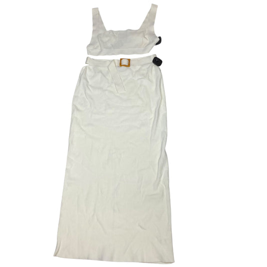 Skirt Set 2Pc By Fashion Nova In Cream, Size:Xl