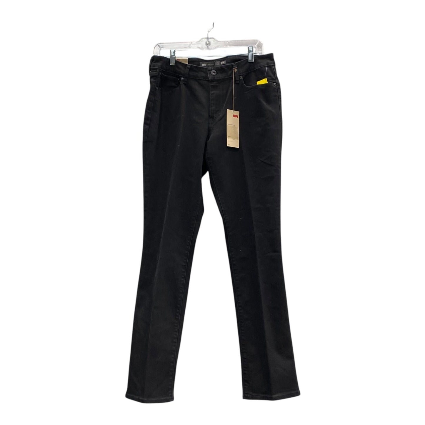 Jeans Straight By Levis In Black, Size:14