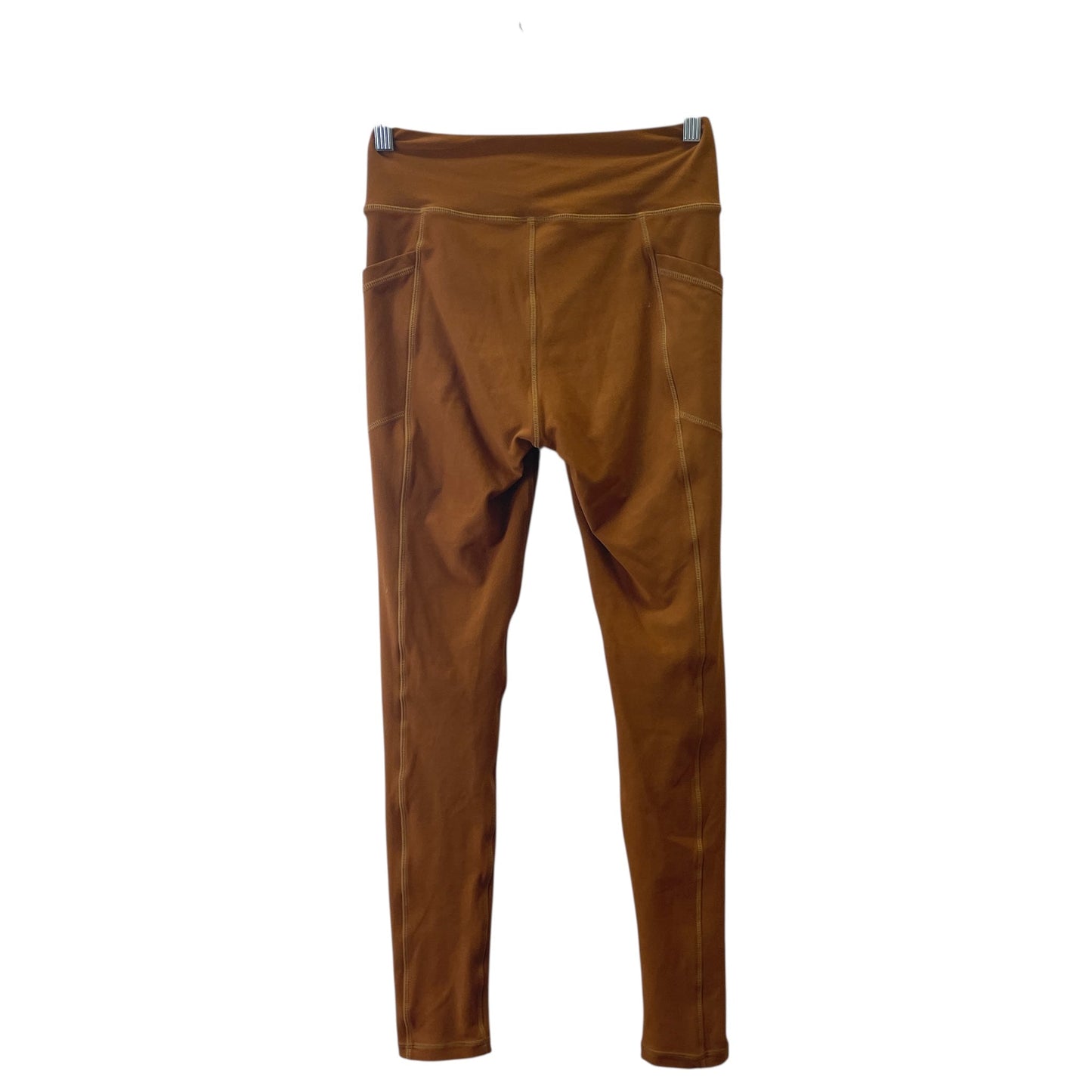 Athletic Leggings By WOLVEN In Brown, Size:S