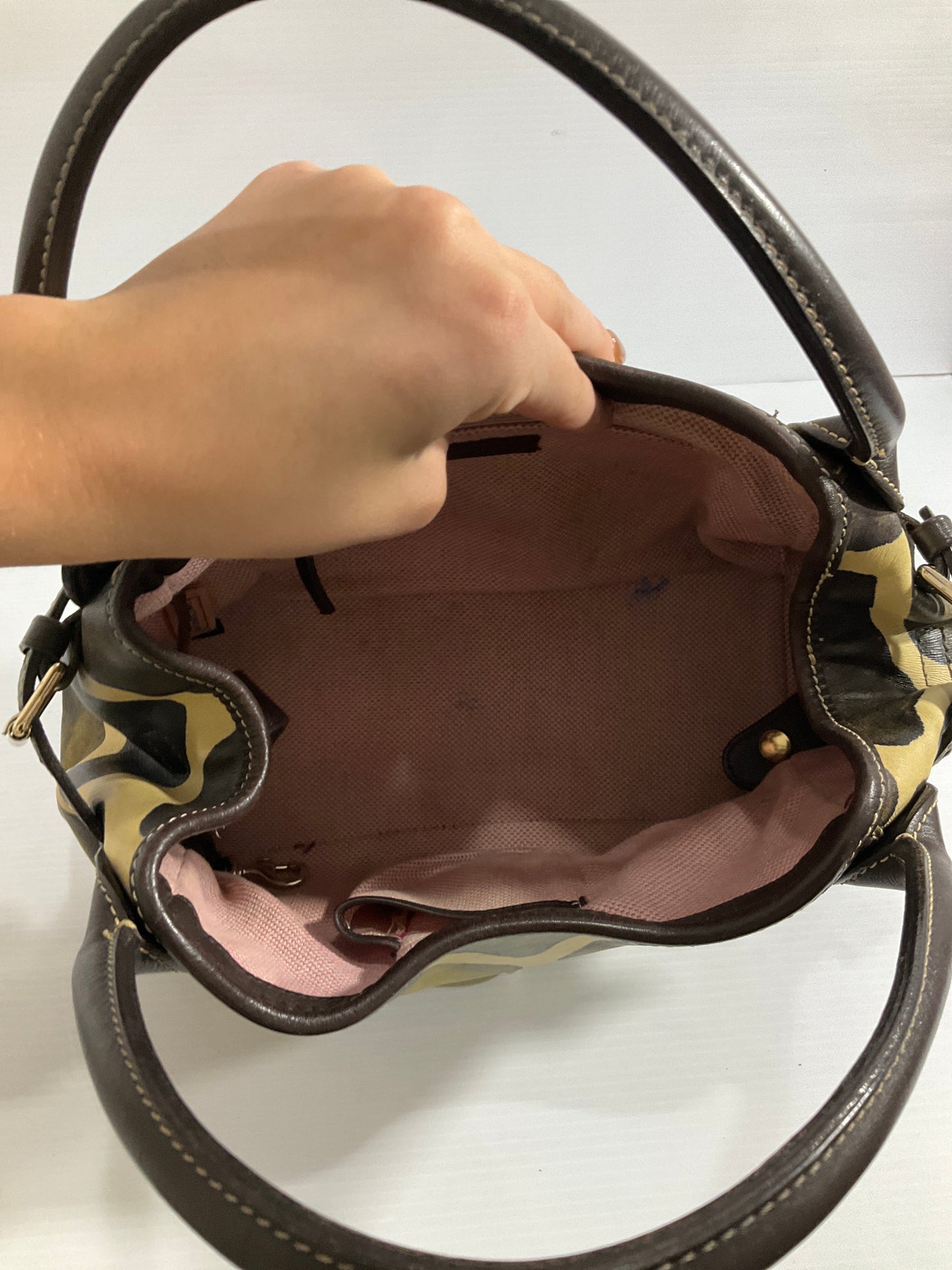 Handbag Designer By Dooney And Bourke In Animal Print, Size:Small