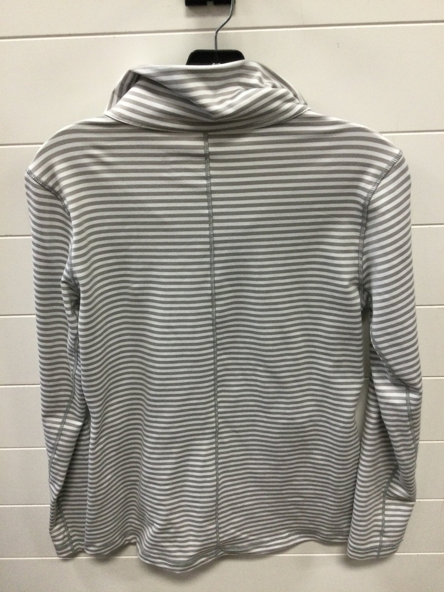 Athletic Jacket By Reebok In Green & White, Size:M