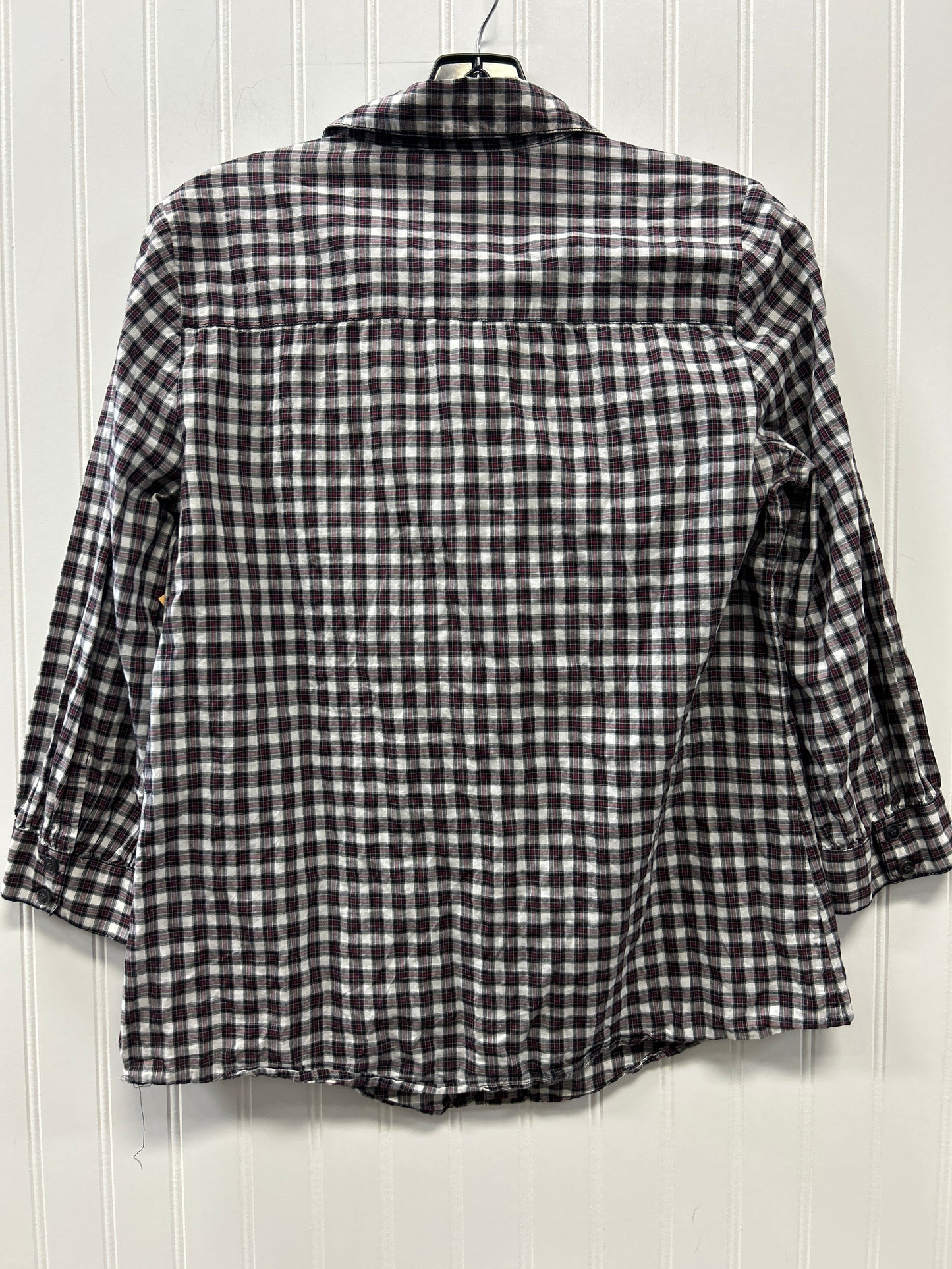 Blouse Designer By Tory Burch In Black & Red, Size:M