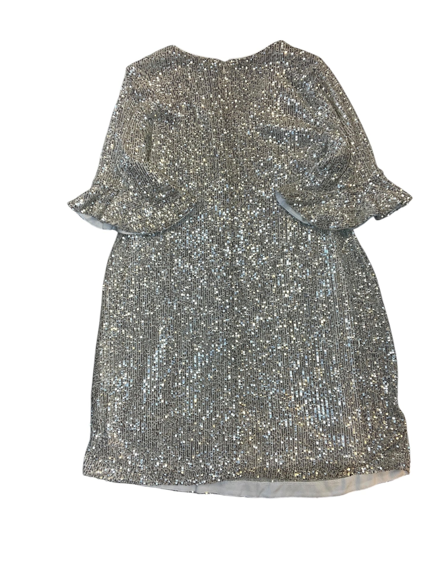 Dress Party Short By Cece In Silver, Size:1X