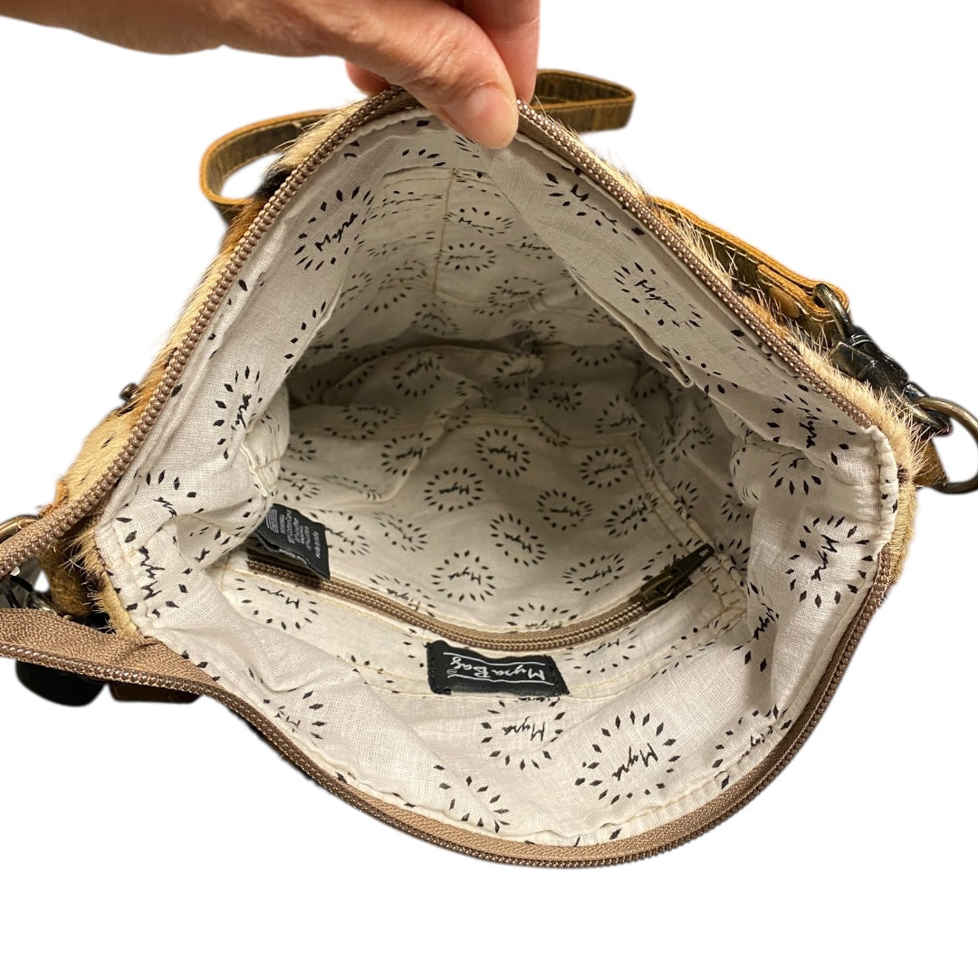 Handbag Leather By Myra In Animal Print, Size:Medium