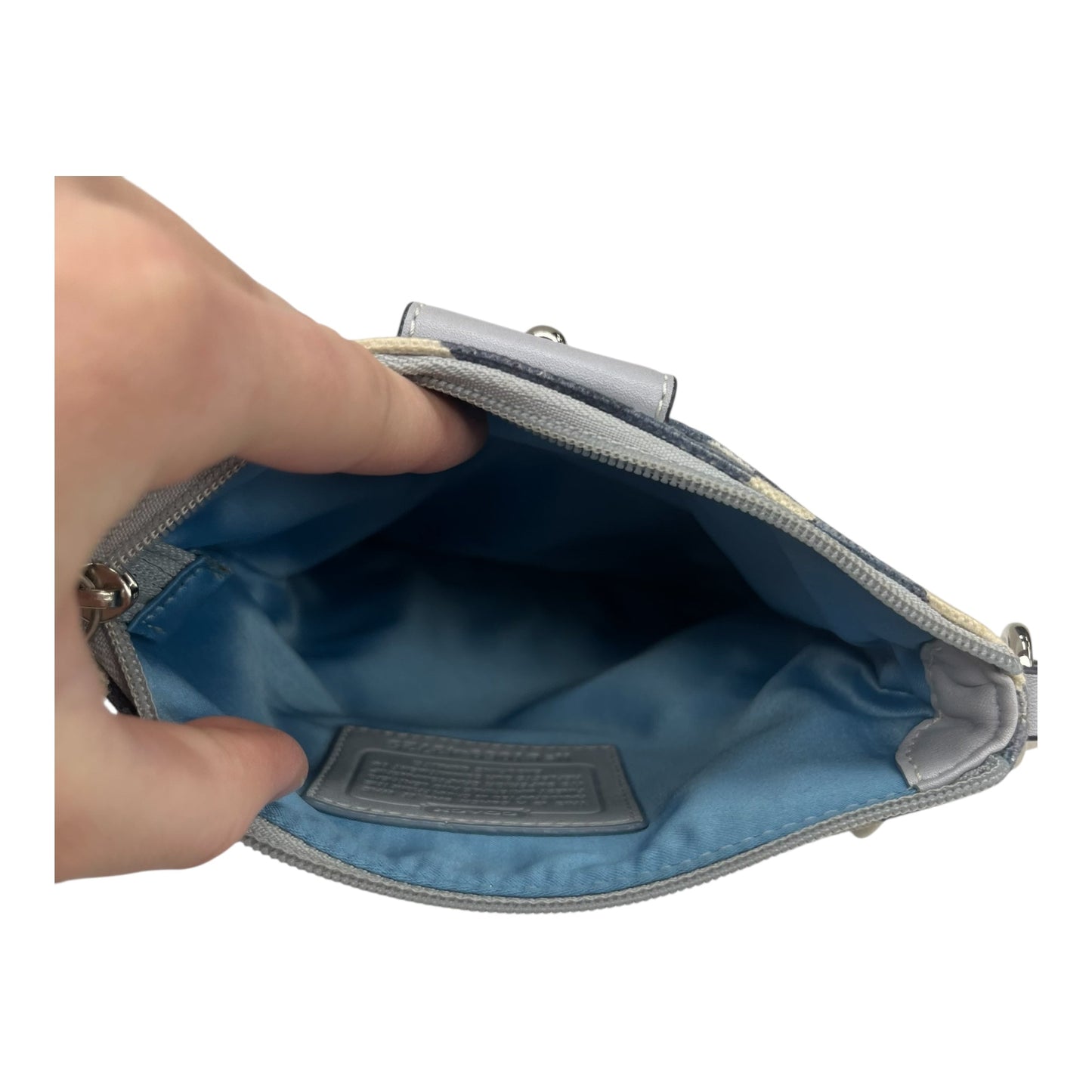 Crossbody Designer By Coach In Blue, Size:Small