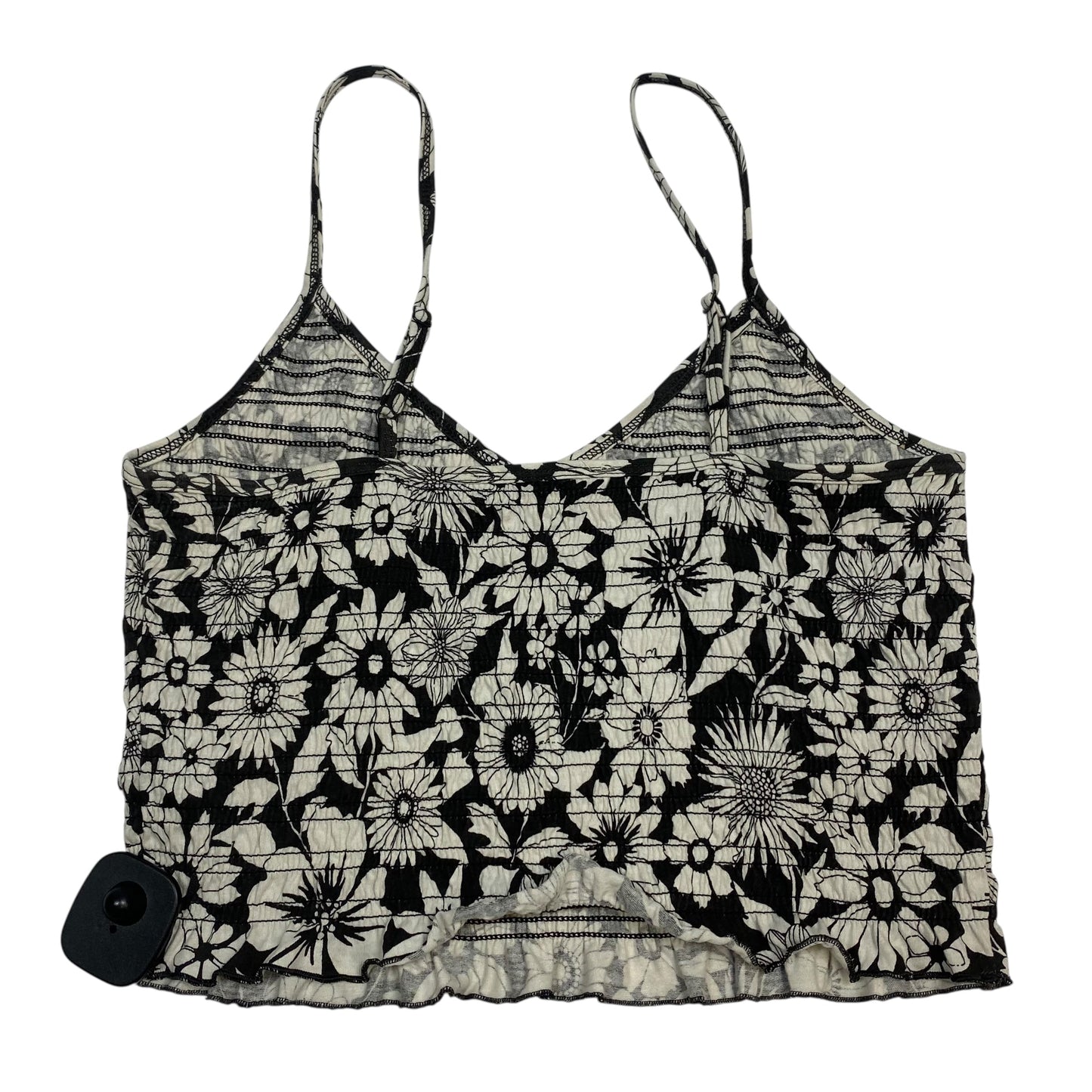 Top Sleeveless By American Eagle In Cream & Grey, Size:M