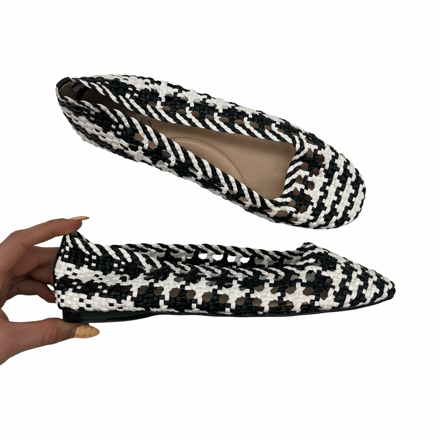 Shoes Flats By Talbots In Black & White, Size:6