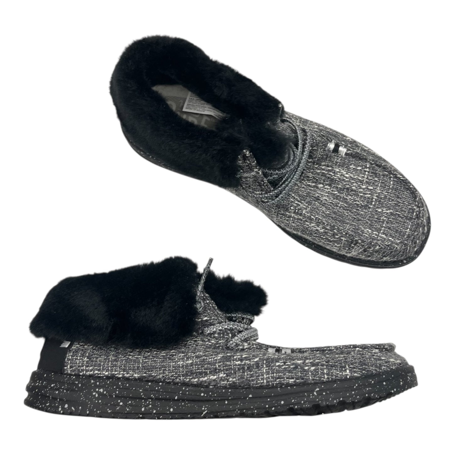 Shoes Flats By Hey Dude In Grey, Size:9