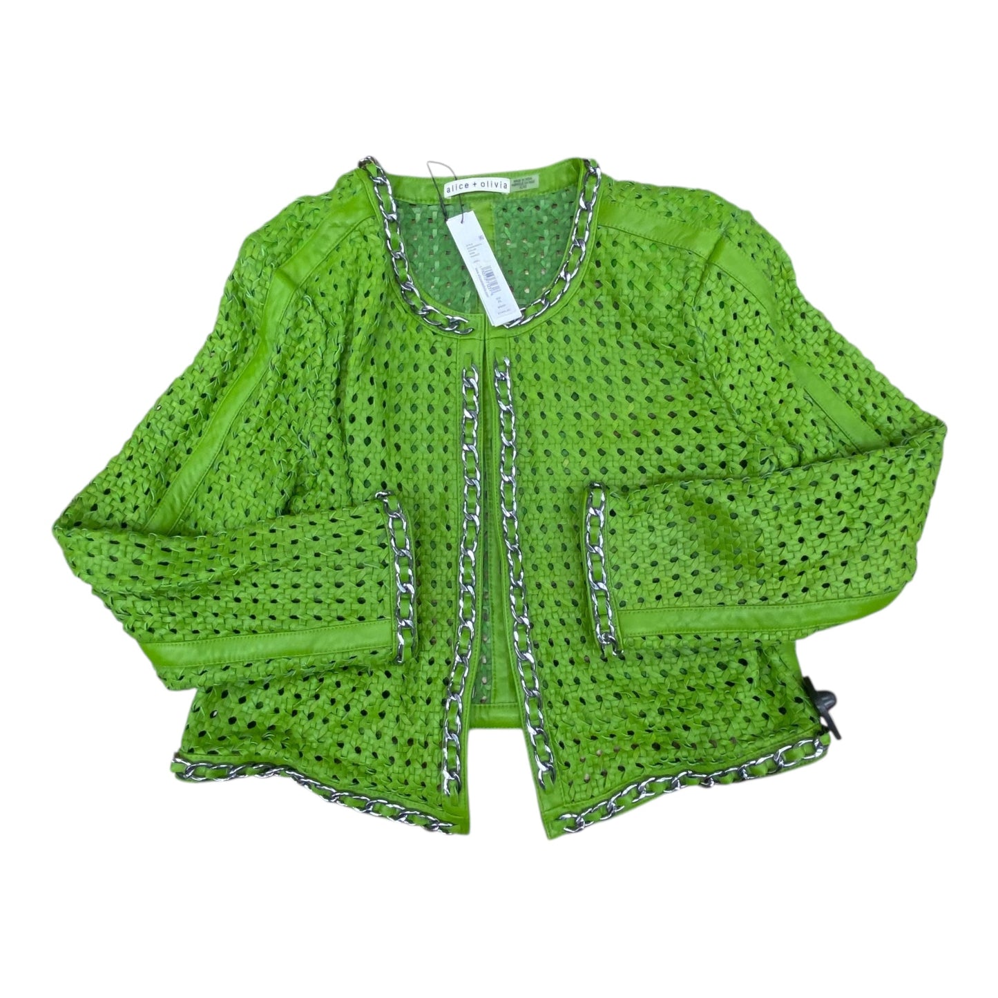 Blazer Designer By Alice + Olivia In Green, Size:Xl