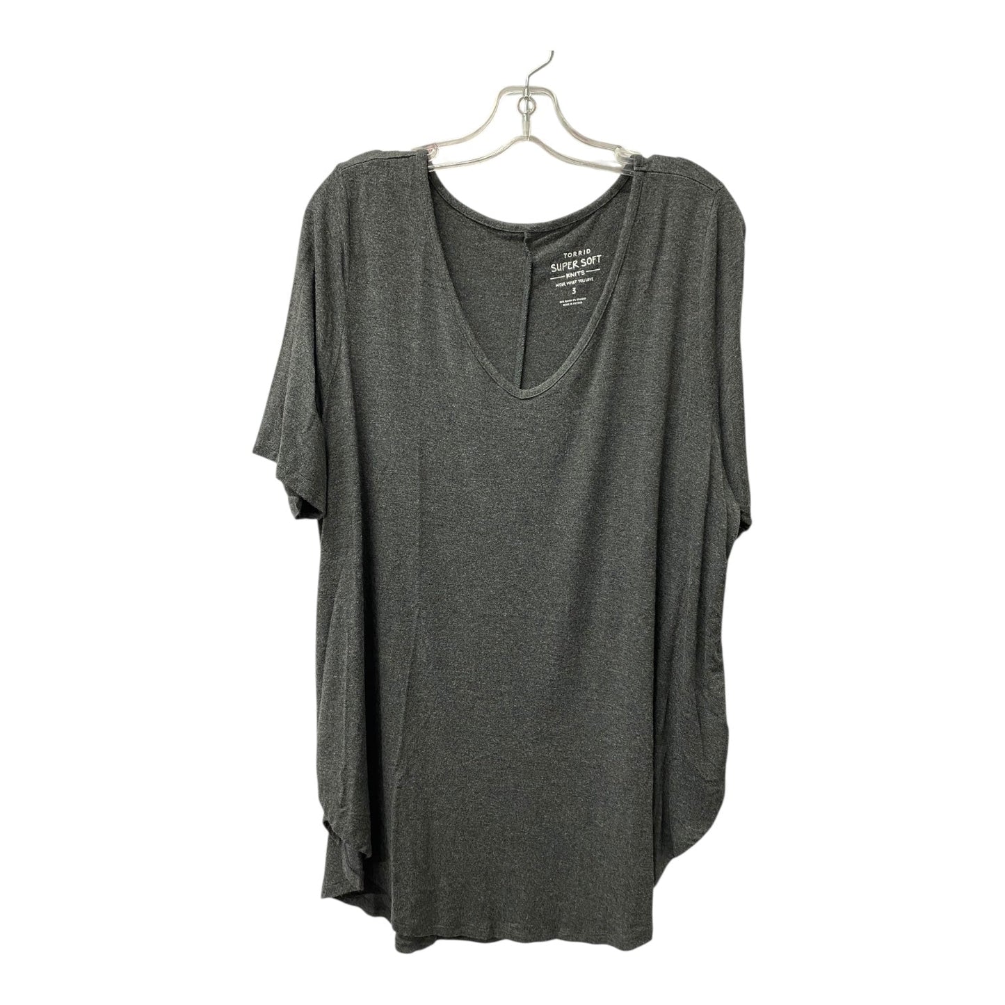 Top Ss Basic By Torrid In Grey, Size:3X
