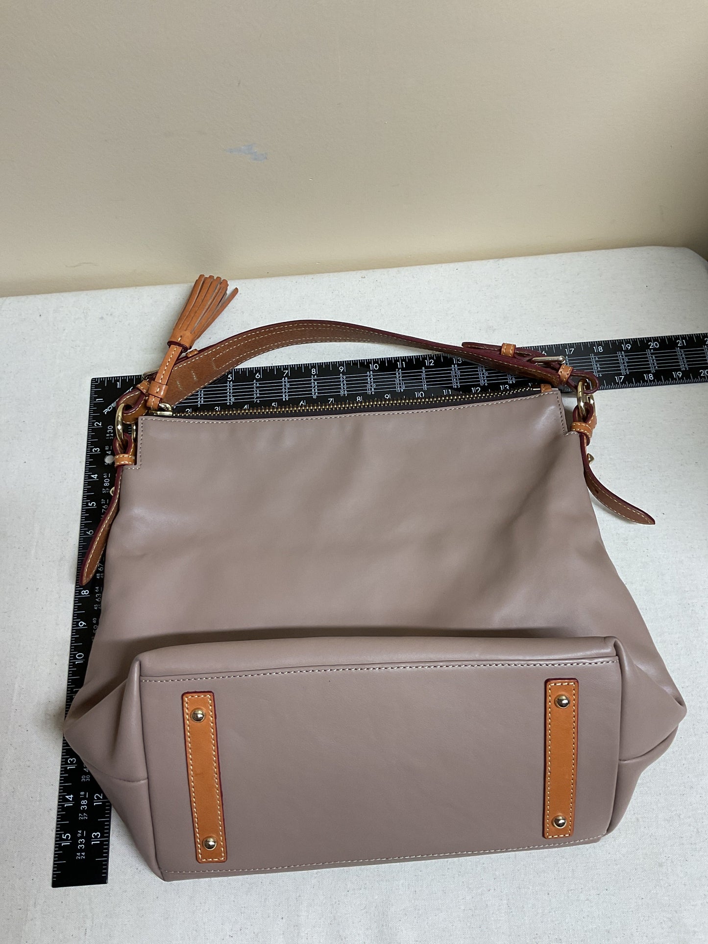 Handbag Designer By Dooney And Bourke In Taupe, Size:Large