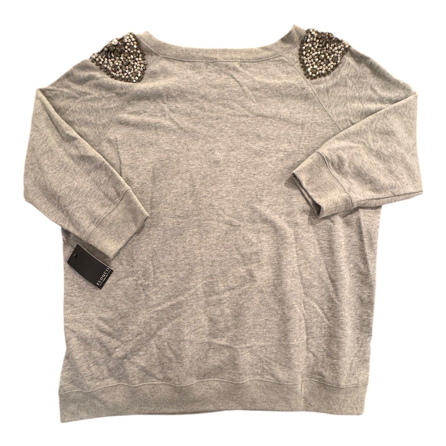 Sweatshirt Crewneck By Eloquii In Grey, Size:18
