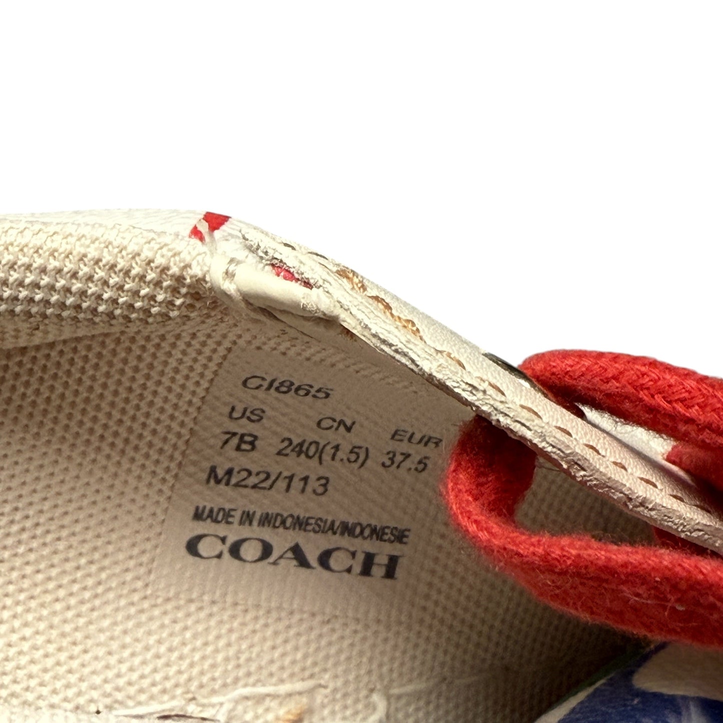 Pride Clip Low Top Sneakers Designer By Coach In Rainbow Signature Canvas, Size: 7